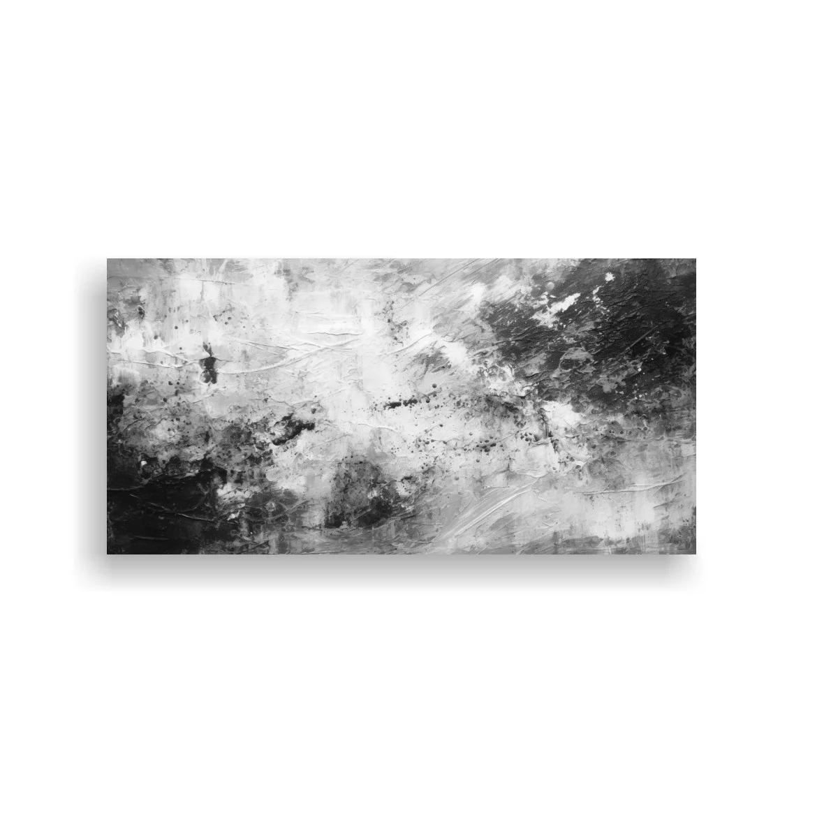 Cuadro abstracción gestual en blanco y negro con trazos sueltos — imagen principal