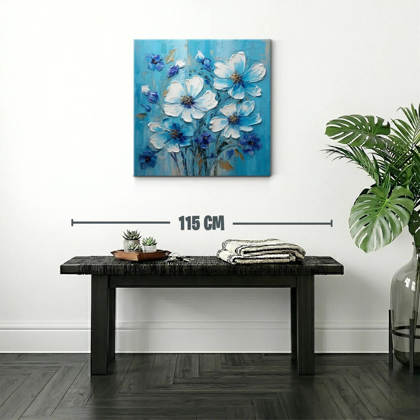 Maravilloso cuadro floral en tonos azules y blancos — miniatura 2