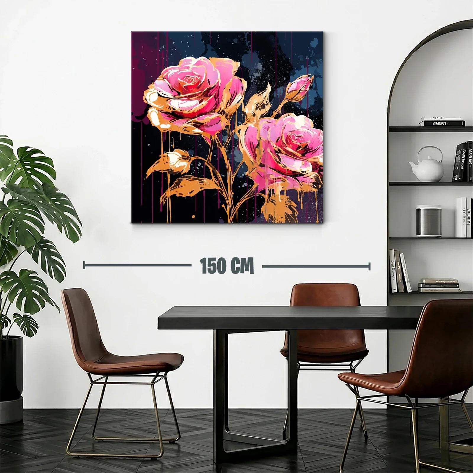 Rosas vibrantes en tonos dorados y rosas intensos — miniatura 2