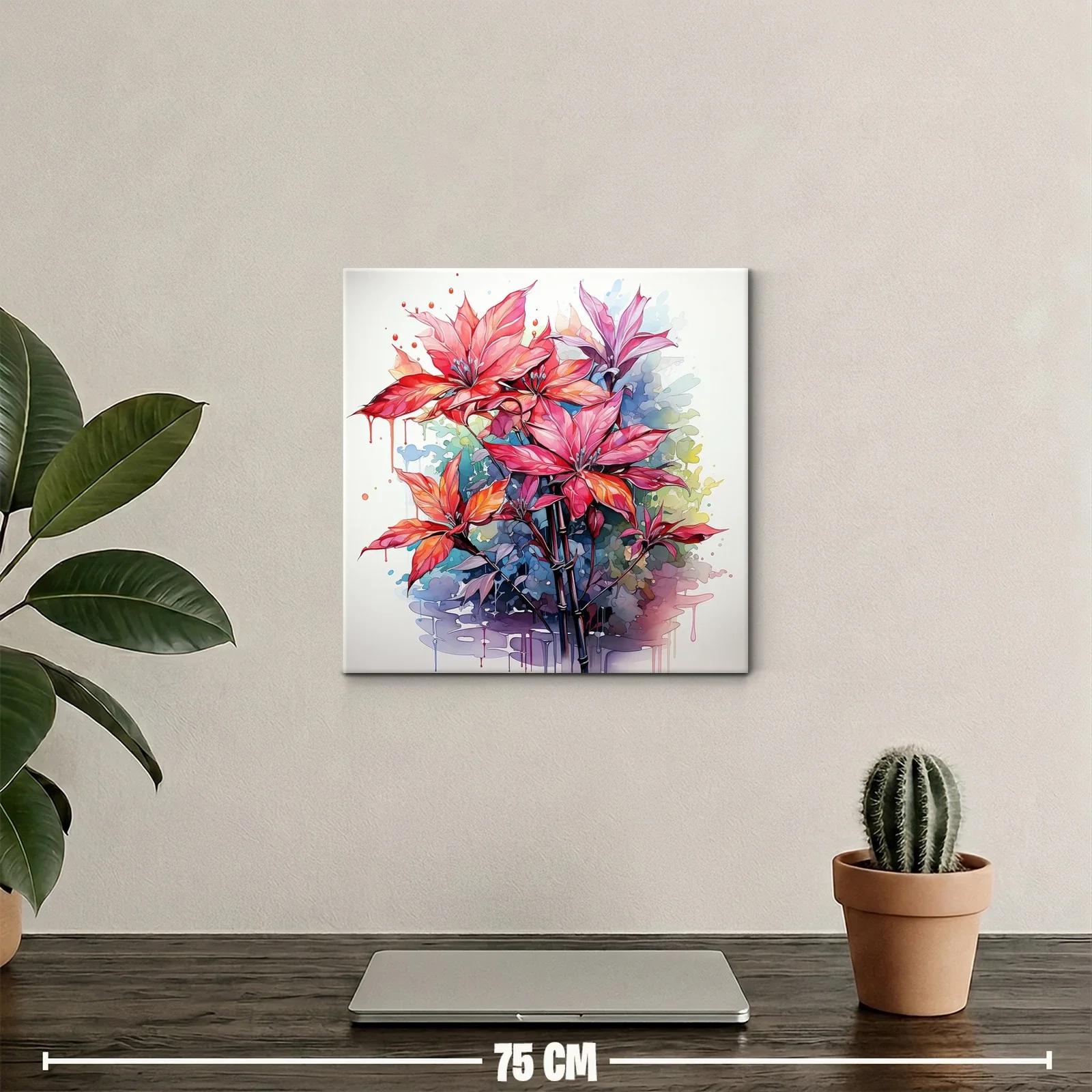 Flores vibrantes con tonos rojos y lilas detalles — miniatura 2