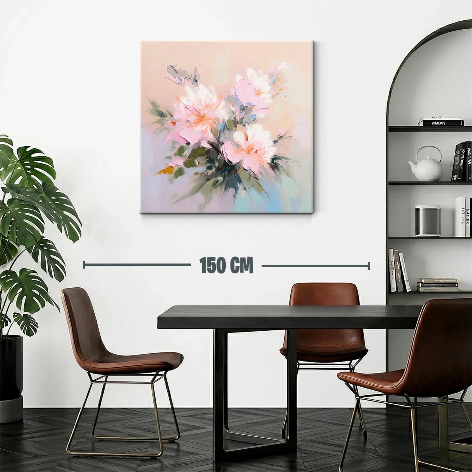 Cuadro floral con tonos pastel y pinceladas suaves — miniatura 2