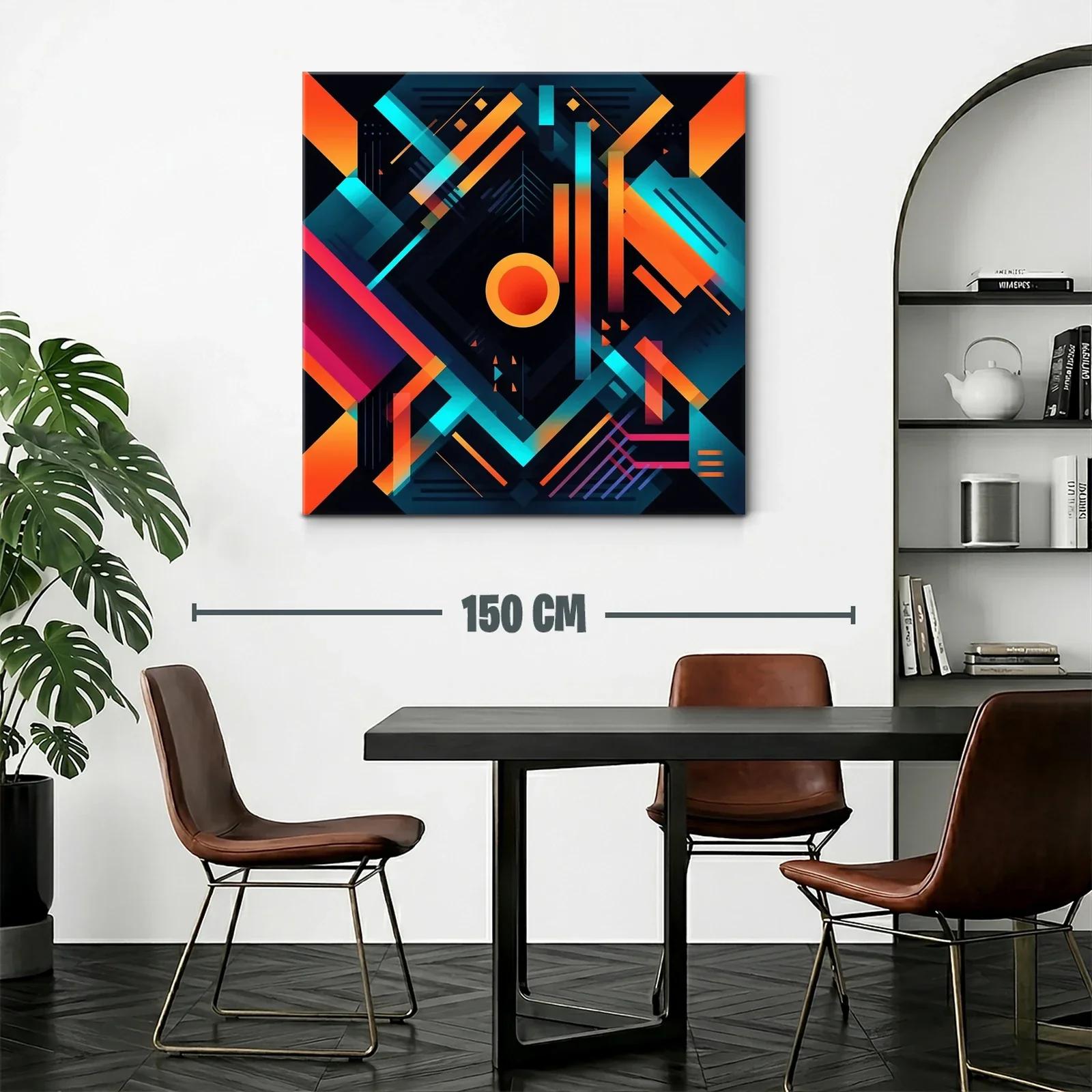 Diseño geométrico vibrante con contrastes luminosos y oscuros — miniatura 2