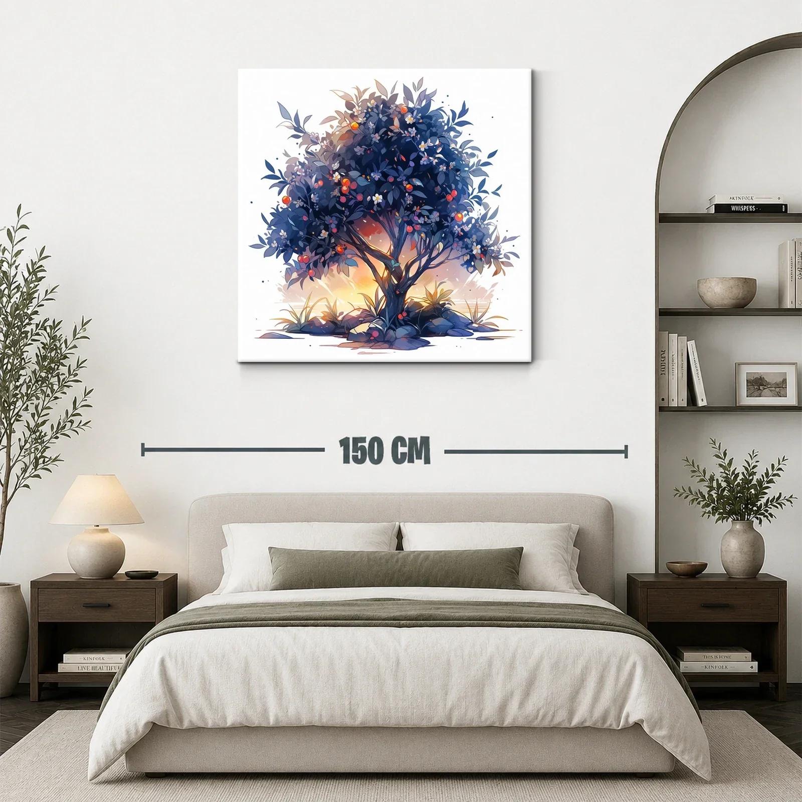 Árbol frutal con tonos cálidos y detalles delicados — miniatura 3