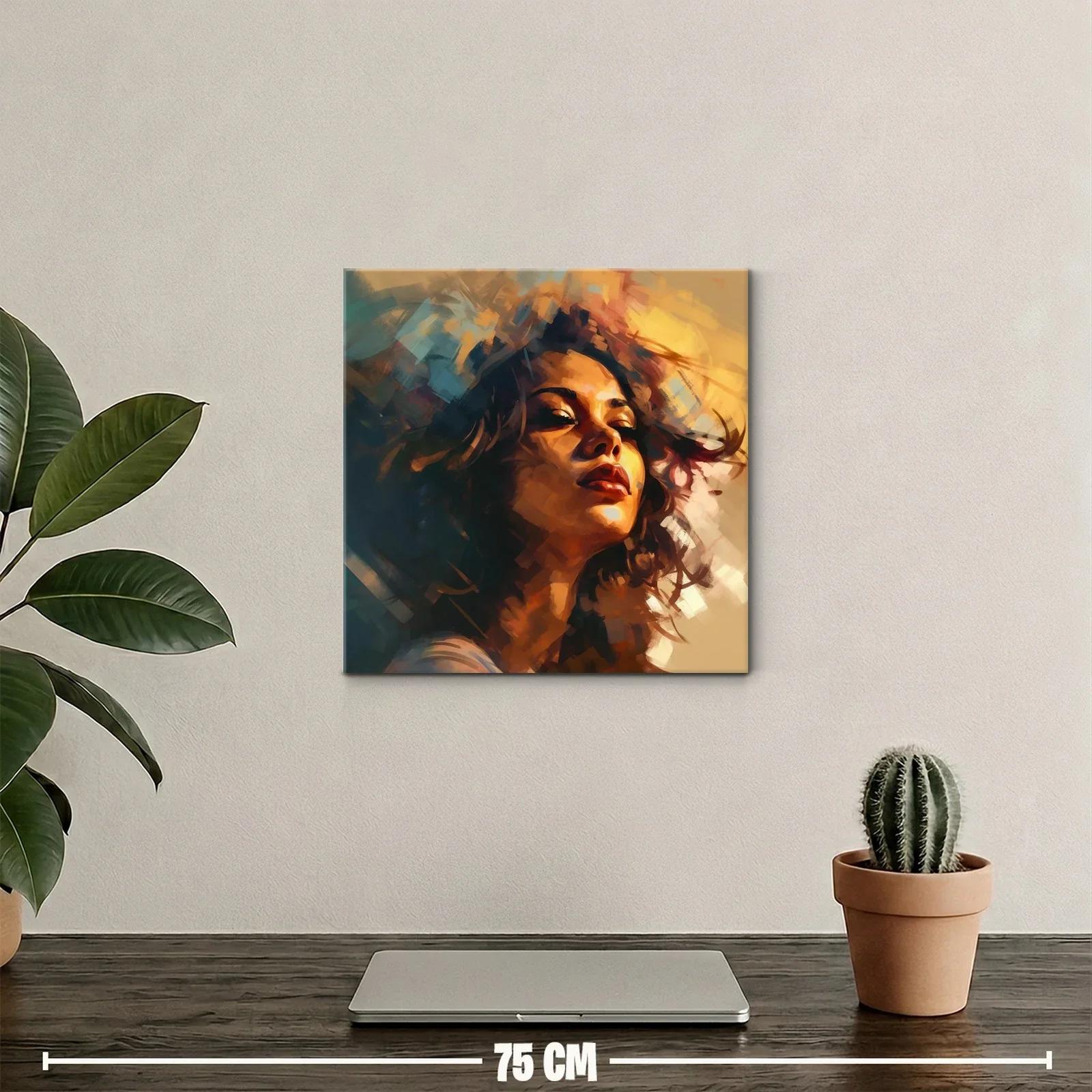 Retrato expresivo con luces cálidas y sombras profundas — miniatura 2