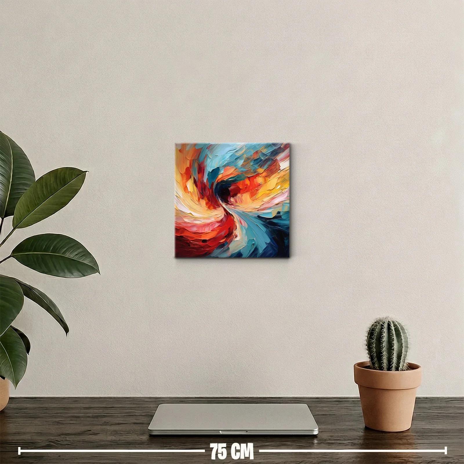 Cuadro abstracto con vibrantes remolinos de color — miniatura 2