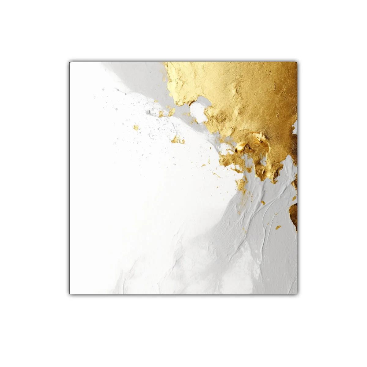 Composición abstracta en tonos dorados y blancos delicados — miniatura 1